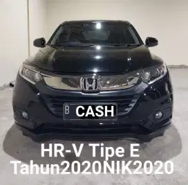 HR-V E Tahun 2020 NIK 2020 Km30rbRecord Tgn1Pribadi Honda HRV