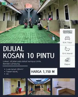 DIJUAL KOS KOSAN DEKET UNILA MURAH CUAN BANGET