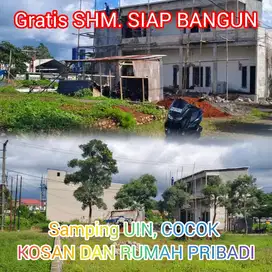 tanah gratis sertifikat, terima beres.  samping UIN