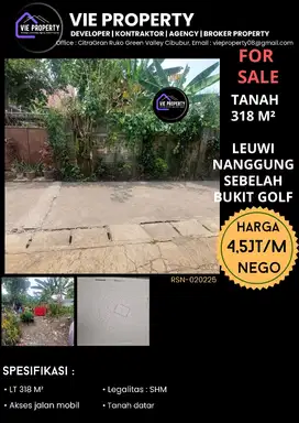 HANYA 4,5JT /MTR. BANTING HARGA  JUAL MURAH , DI LEUWINANGGUNG DEPOK