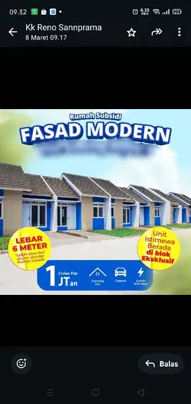 RUMAH SUBSIDI PALING STRATEGIS DI BELAKANG TELAGA KAHURIPAN BOGOR