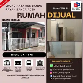 Dijual cepat rumah second siap huni di Lhong Raya tipe 60, Banda Aceh
