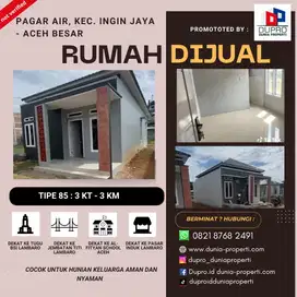 Rumah Minimalis tipe 85 Modern di Pagar Air, Ingin Jaya – Aceh Besar