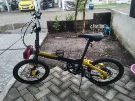 sepeda lipat element police bike to work ukuran 20 inch