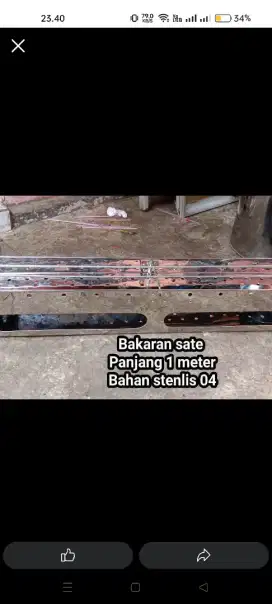 Bakaran sate atau ikan bahan stainlis steel