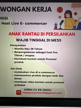HOST LIVE TIKTOK CELANA WANITA