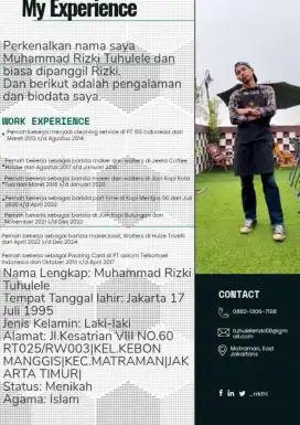 MENCARI KERJA DIPOSISI BARISTA