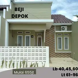 Rumah siap huni DP 0% lokasi 10 menit ke stasiun depok