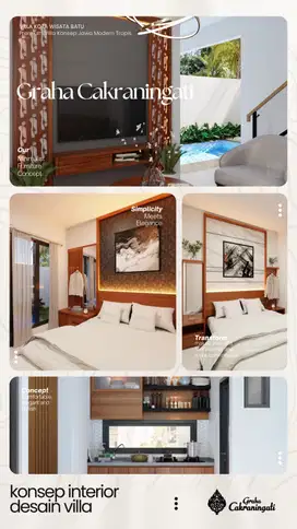 Villa dekat jalan raya dan 2 menit dari alun alun batu