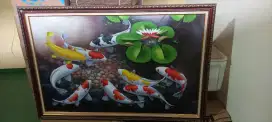 Lukisan Ikan Koi (Cat Minyak)