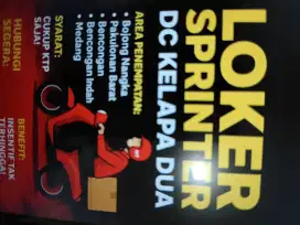DI BUTUHKAN LOKER UNTUK SPRINTER/KURIR