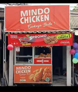 Dijual Gerobak fried chicken siap jualan