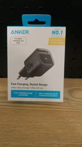 Kepala Charger Anker Zolo 20W USB-C Port - Anker A2699L11