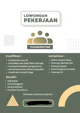 Telemarketing credit card