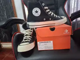 Sepatu Converse Chuck 70s hi Black -162050C Ukuran 42