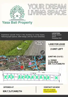 Tanah Kavling Sewa/ Lease sanur