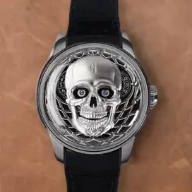 Jam Tangan Lucky Harvey Skull Silver Automatic