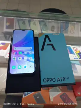 oppo A78 5G 8/256gb bekas fullset normal bisa TT