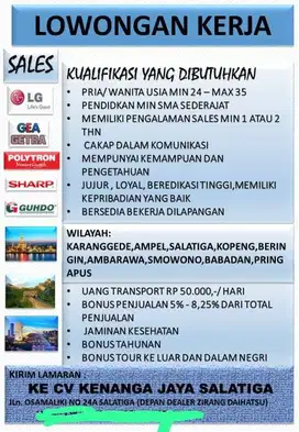 MENERIMA SALES MARKETING