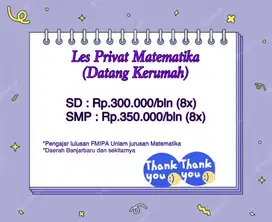 Les Matematika Datang Kerumah