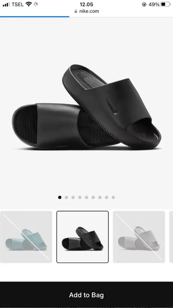 sendal jordan hitam baru