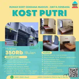 Rumah Kost Cendana Madiun Lengkap, Murah & Strategis