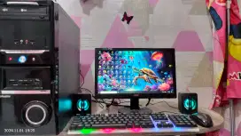 PC GAMING DESIGN + LCD 16 + RAM 8 GB + HD 500 GB + GAMES FILM APP
