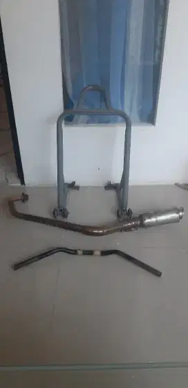 Dijual set standart paddock, stang & knalpot racing Honda CB150 (2019)