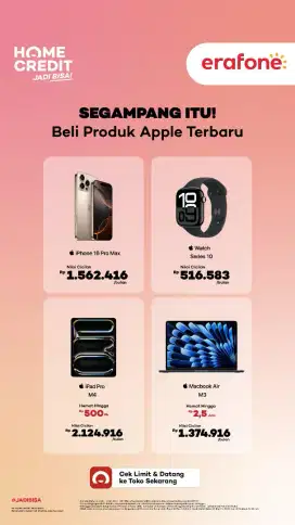 Kredit HP Iphone 16 Promax promo 0%