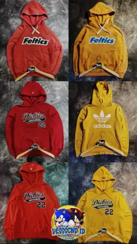 hoodie branded dickies, feltics, adidas