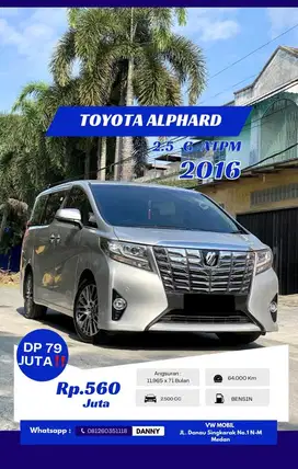 TERMURAH‼️ Alphard 2.5 G ATPM 2016 Silver Original
