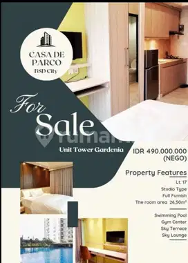 Apartemen Casa De Parco Studio Full Furnished BSD Tangerang