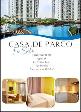 Dijual Apartemen Casa De Parco 1BR Bsd Tangerang