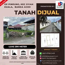 Dijual Tanah lokasi Strategis Gampong Pineung, Syiah Kuala Banda Aceh
