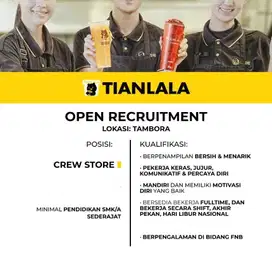 Barista Toko / Staff Toko (PRIA SAJA)