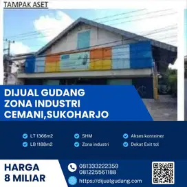 Investasi Cerdas! Gudang Luas 1366m² di Cemani Solo,