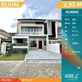 Super Murah Rumah Baru Modern di Kawasan Elite Araya Golf Malang