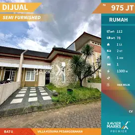 Dijual Rumah Semi Furnish di Villa Kusuma Pesanggrahan Batu