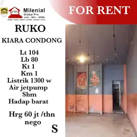 DISEWAKAN RUKO DI KIARA CONDONG BANDUNG
