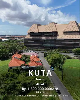 Tanah Kuta Belakang Kaizen Resto Akses Dekat Sunset Road