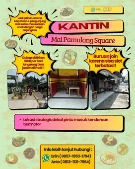 di sewakan stand exhibition dan kantin
