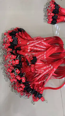 Souvenir Tali Lanyard Tali ID Card Gantungan Kunci Sablon Print Custom
