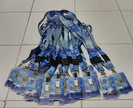 Souvenir Tali Lanyard Tali ID Card Gantungan Kunci Sablon Print Custom