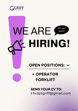 Urgent Loker Operator Forklift/ Electric Stracker