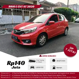 Honda Brio E cvt 1.2 Merah 2020 Low Km