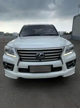 LEXUS LX570 F-Sport 2014 White On Black