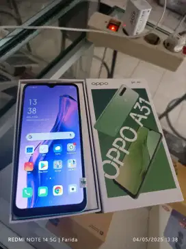 Oppo A31 6/128gb bekas fullset normal bisa TT