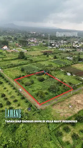 Tanah kavling hook di Ketindan Lawang