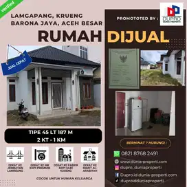 Rumah 2KT Siap Huni Lamgapang Aceh Besar Dekat Jalan Besar - Ada SHM