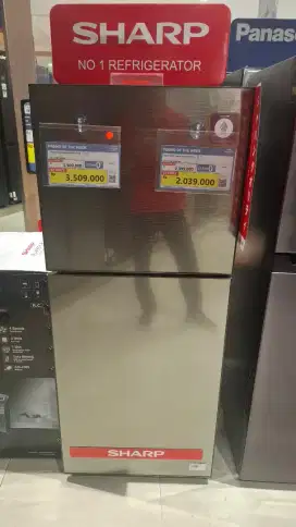 PROMO KREDIT KULKAS SHARP 2 PINTU 166L